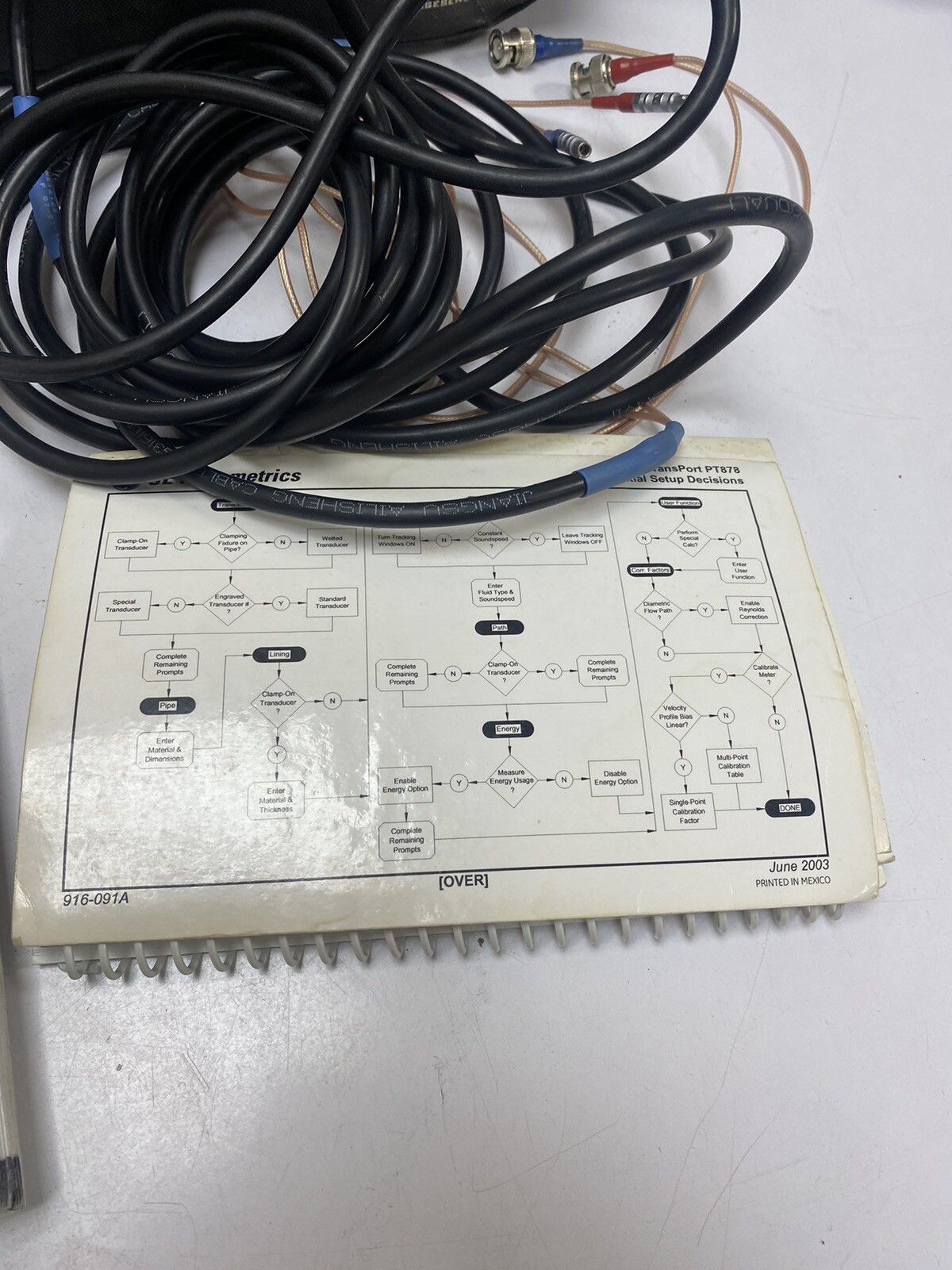 GE Panametrics TransPort PT878 PORTABLE LIQUID FLOWMETER