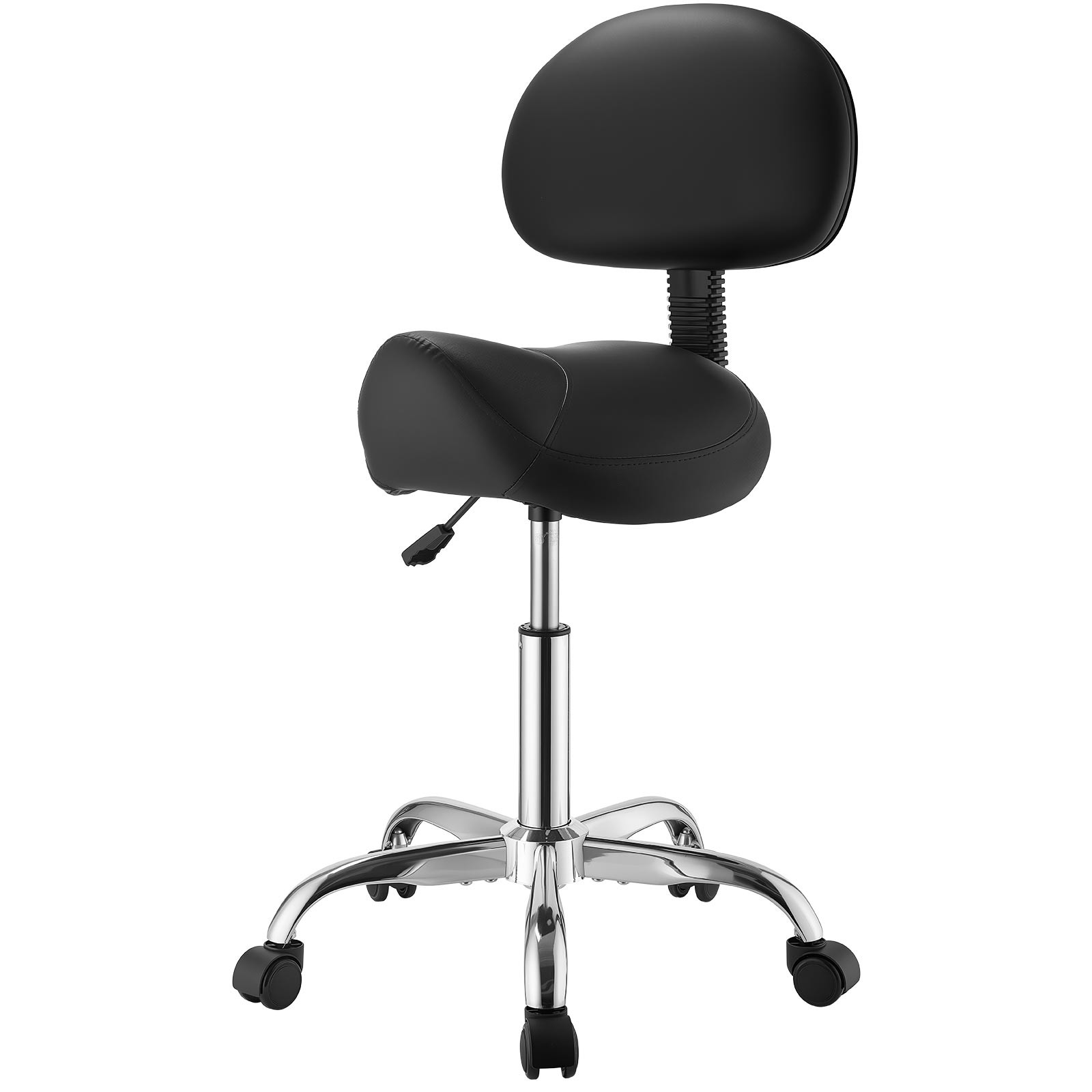 VEVOR Saddle Stool with Back Support 500 lbs Weight Capacity Height Adjustable