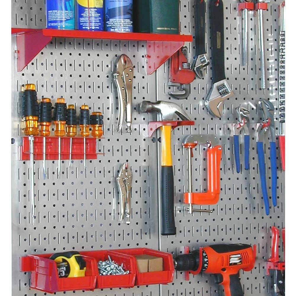 Wall Control Pegboard Pack 32 in. x 32 in. Galvanized Steel Installation Kit