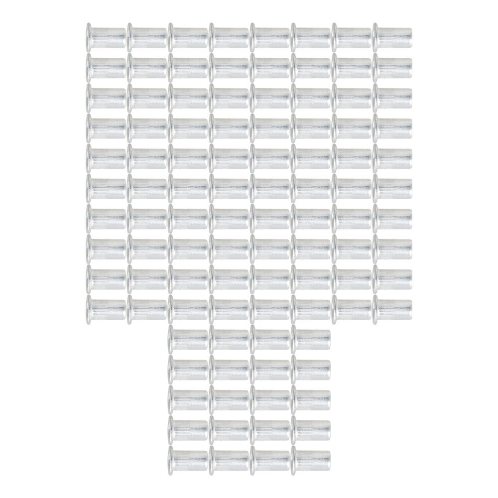 100 Pack 10 – 24 Aluminum Sliver Rivet Nut Rivnut Insert Nutsert SAE New