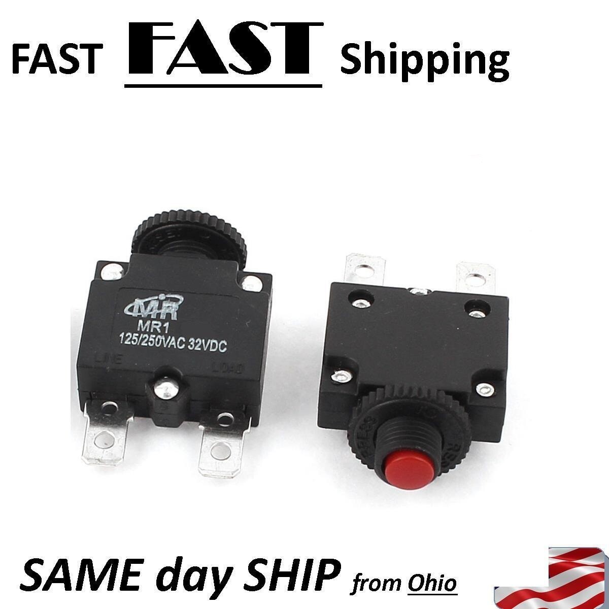 Mini Small 2 wire circuit breaker AC or DC – 3A 8A 10A 15A 20A
