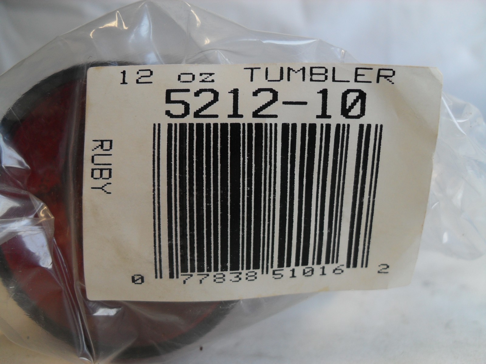 Carlisle 521210 Stackable 12 oz. Ruby SAN Plastic Tumbler – 6/Pack