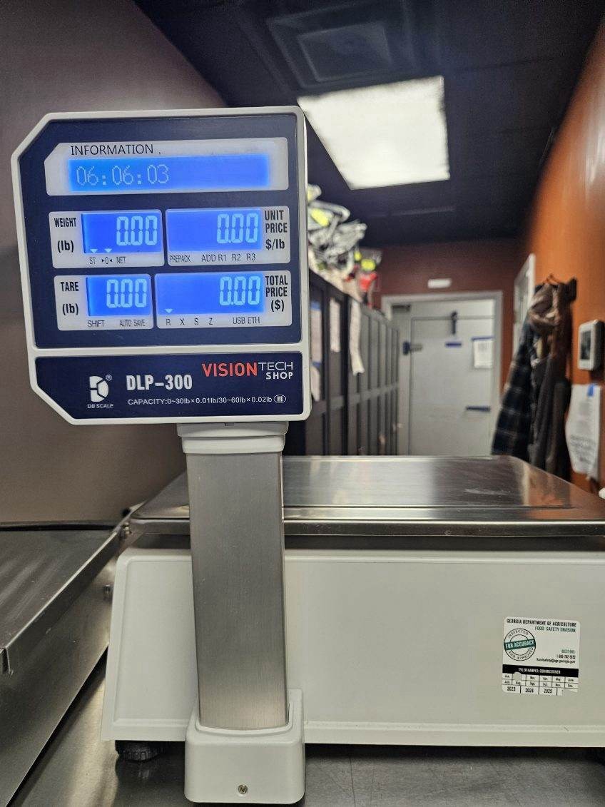 VisionTech Shop DLP-300 Legal For Trade Digital Food Scale PLU Keypad 60lb