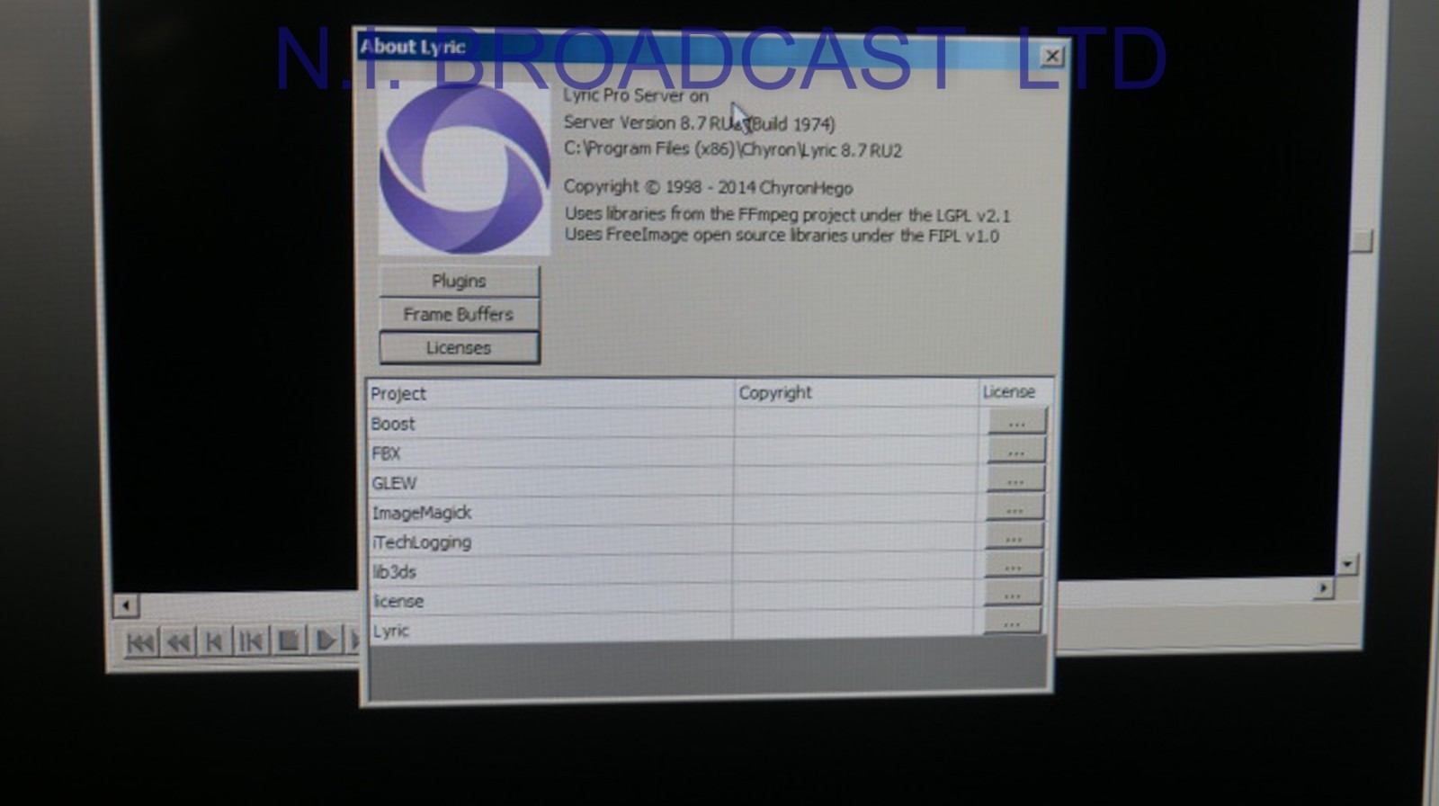 Chyron Hego lyricX  3G/ HD graphics system, + 8x 512gb  SSD (Lyric pro V8.7