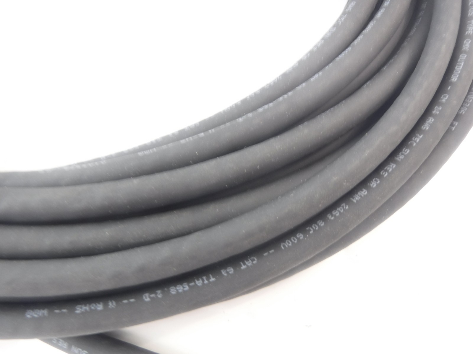 40’L Quabbin 24AWG 4P Cat 6/6A Hi Flex AWM Black Shielded TPE Ethernet Cable 592