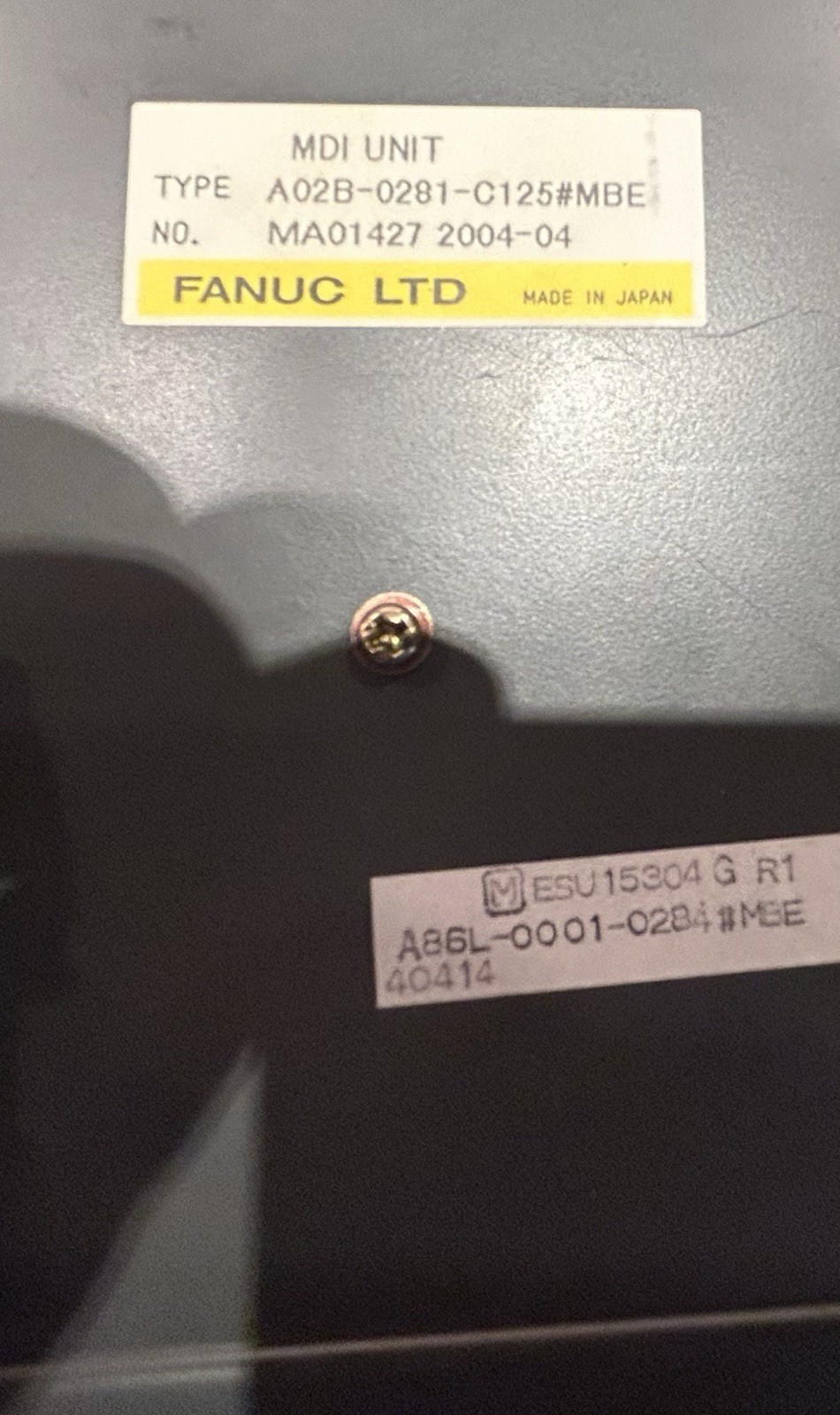 FANUC MDI UNIT KEYPAD A02B-0281-C125#MBE