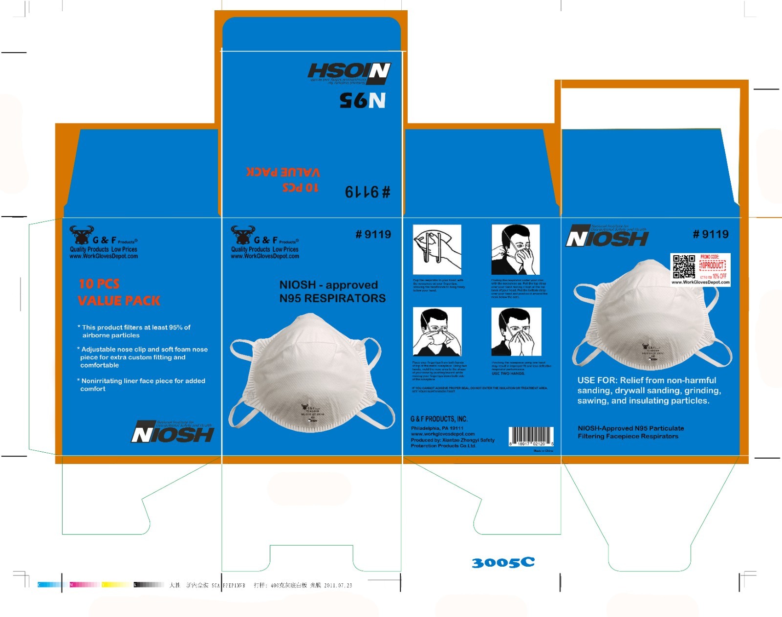 NIOSH Approved N95 Certified Dust Masks