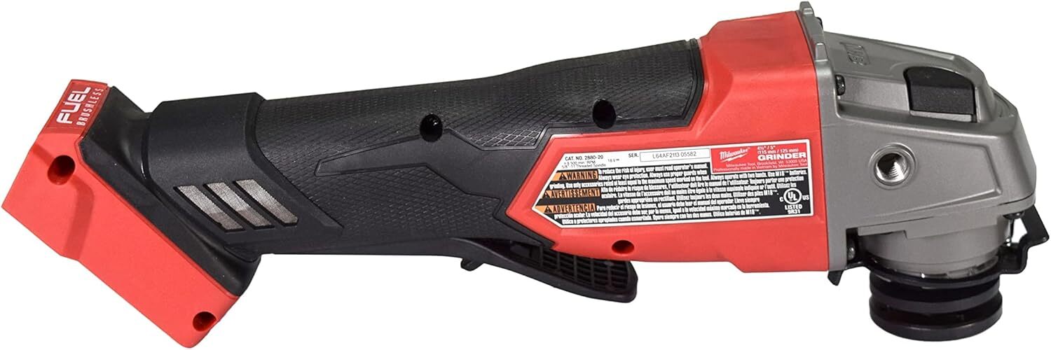 Milwaukee M18 Fuel 4-1/2″ / 5″ Cordless Angle Grinder No-Lock Paddle Switch