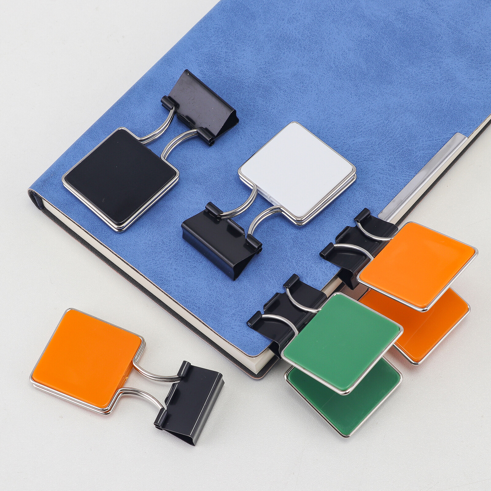 Square Metal Binder Clips 8 Pcs/Set Photo Notes Letter File Paper Clips