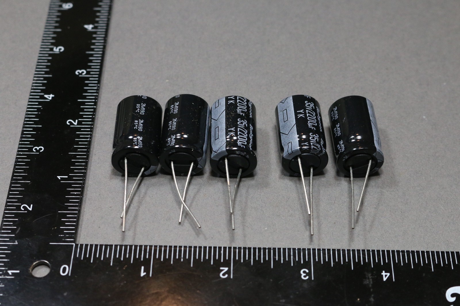 50pc Rubycon 35YK2200M16X25 2200uF 35V 85C Radial Al Electrolytic Capacitors NOS