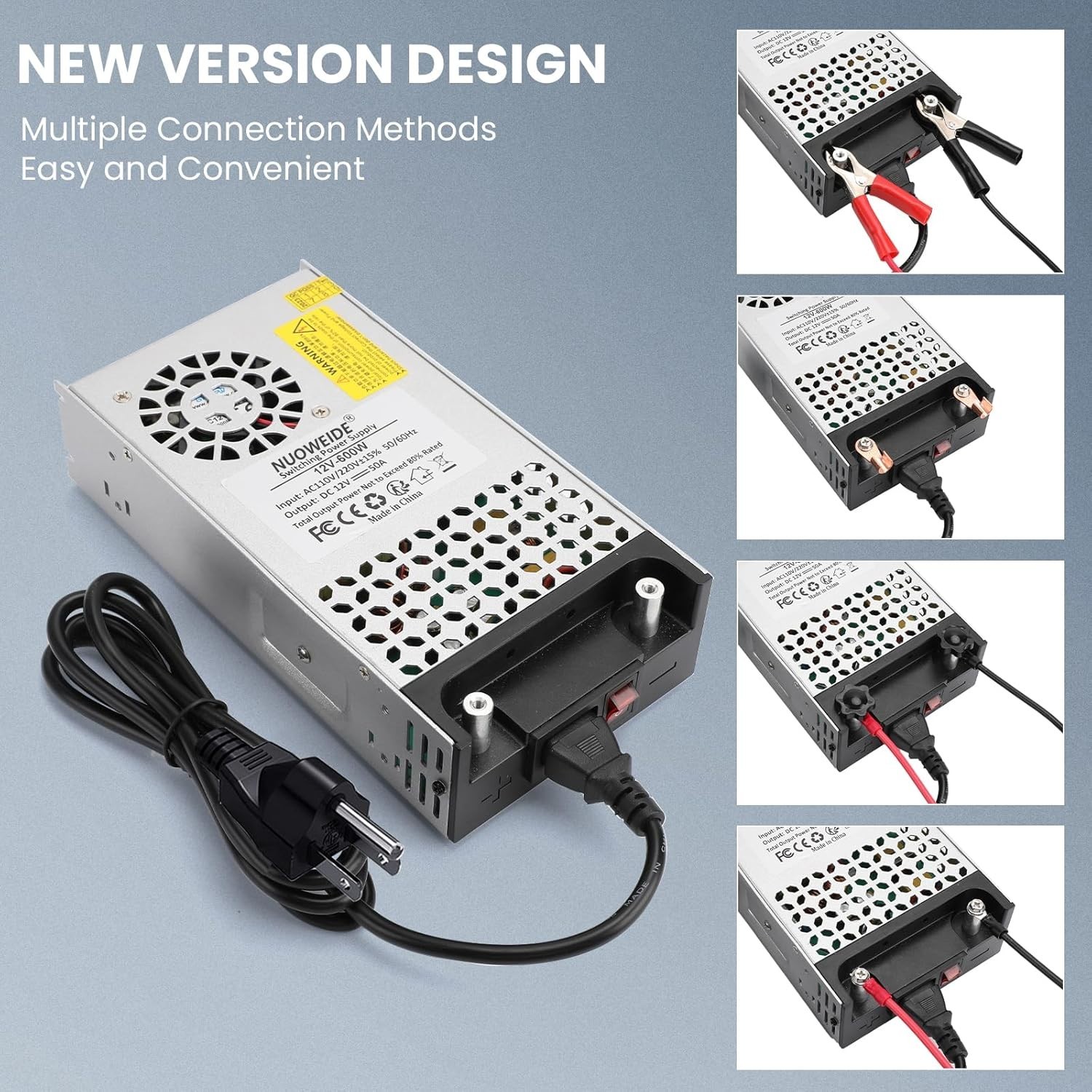 «New Version 110V AC to 12V DC Converter Power Supply, AC to DC Converter 12V 50