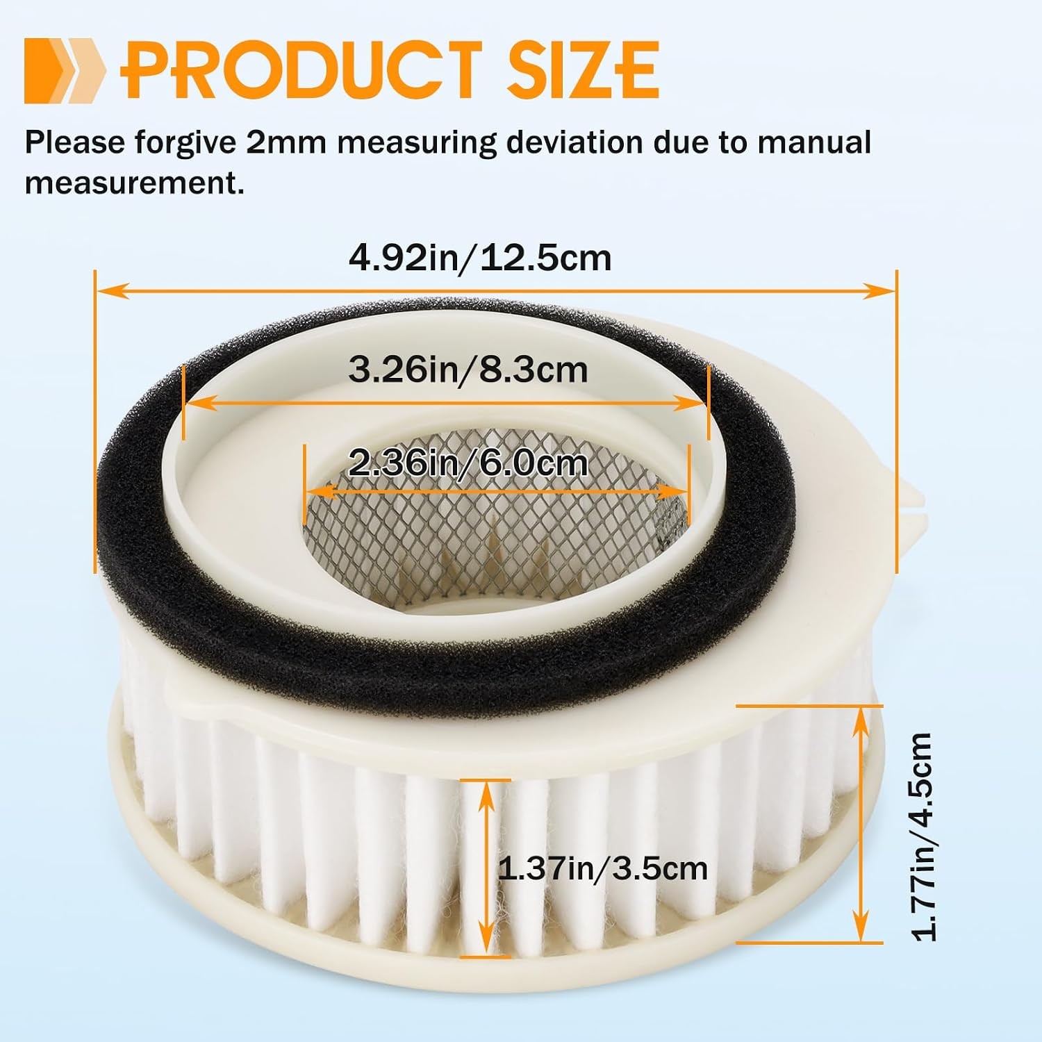 V Star 650 Air Filter 4TR-14451-00 Replacement for Yamaha V Star 650 XVS650 Cust