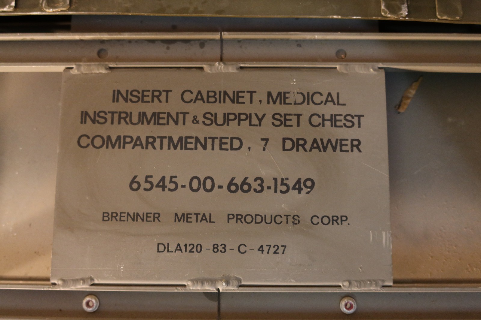 32x20x11 Aluminum Military Medical Chest with Medical Instrument 7 Drawer Unit