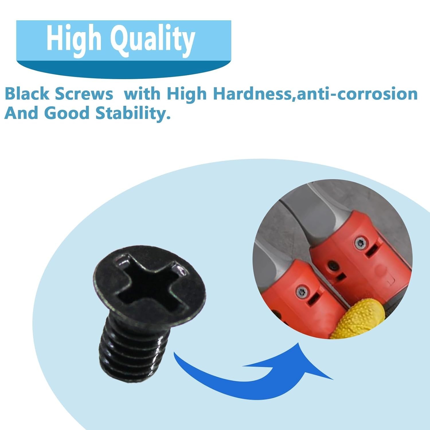 Durable M4 x 6mm Flat Head Screws Set – Compatible with Milwaukee M12 Tools