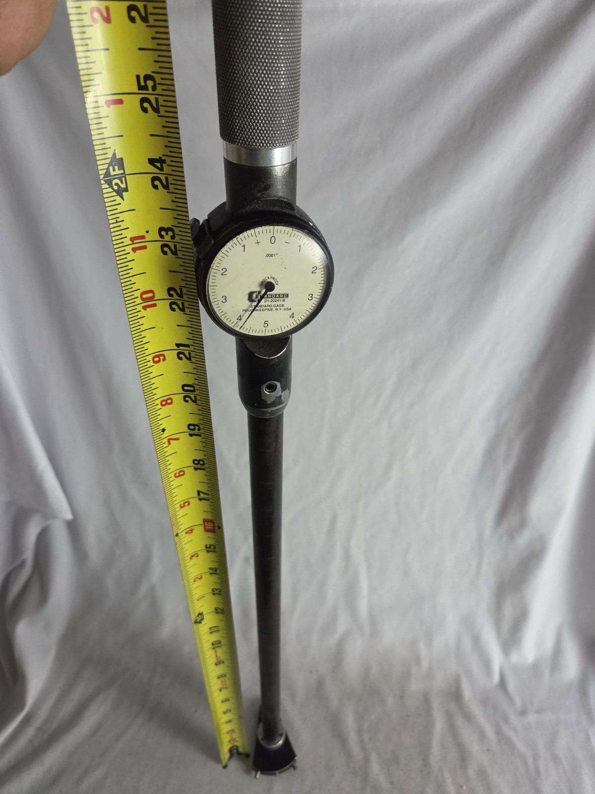 Standard Dial Bore Gage No. 5 Range 3.09″ – 8″ W/7 Extensions Wood Box Deep