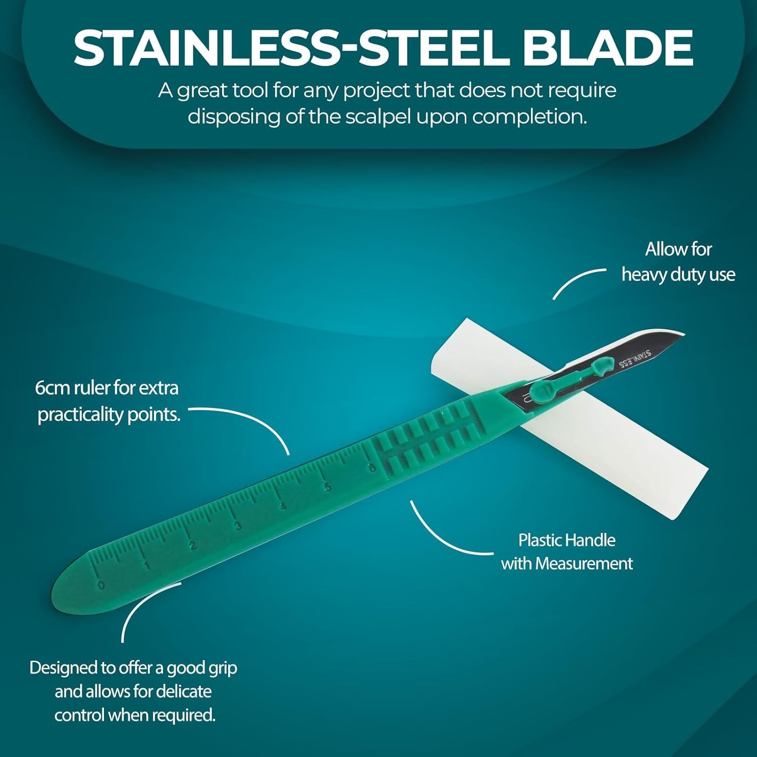MED PRIDE Sterile Disposable Surgical Scalpels 10 Pack, Individually Wrapped Pro