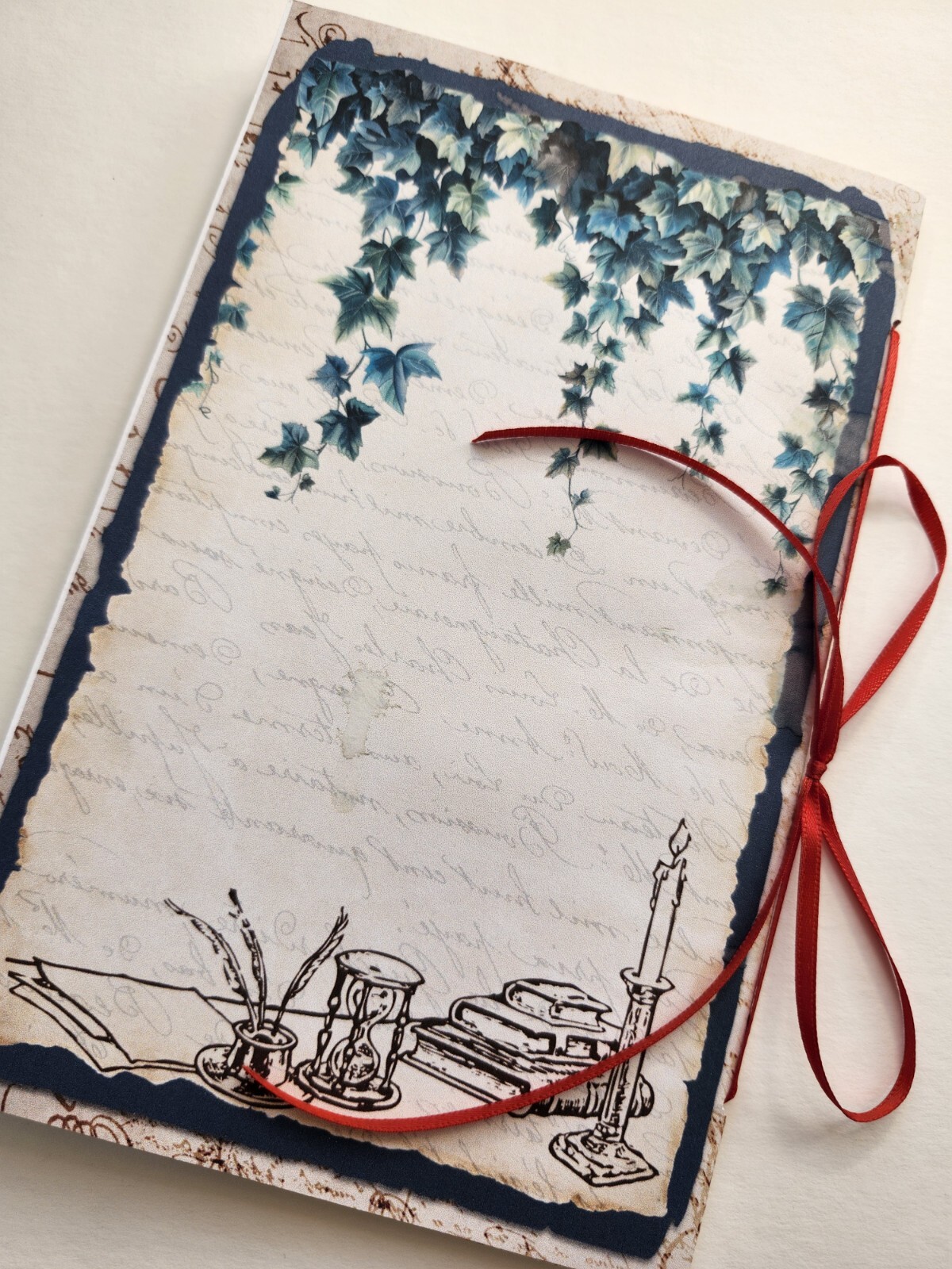 Junk Journal Booklet Blank “BOOK CLUB” Library Books HANDMADE Lg 8.5″x5.5″ 40pgs