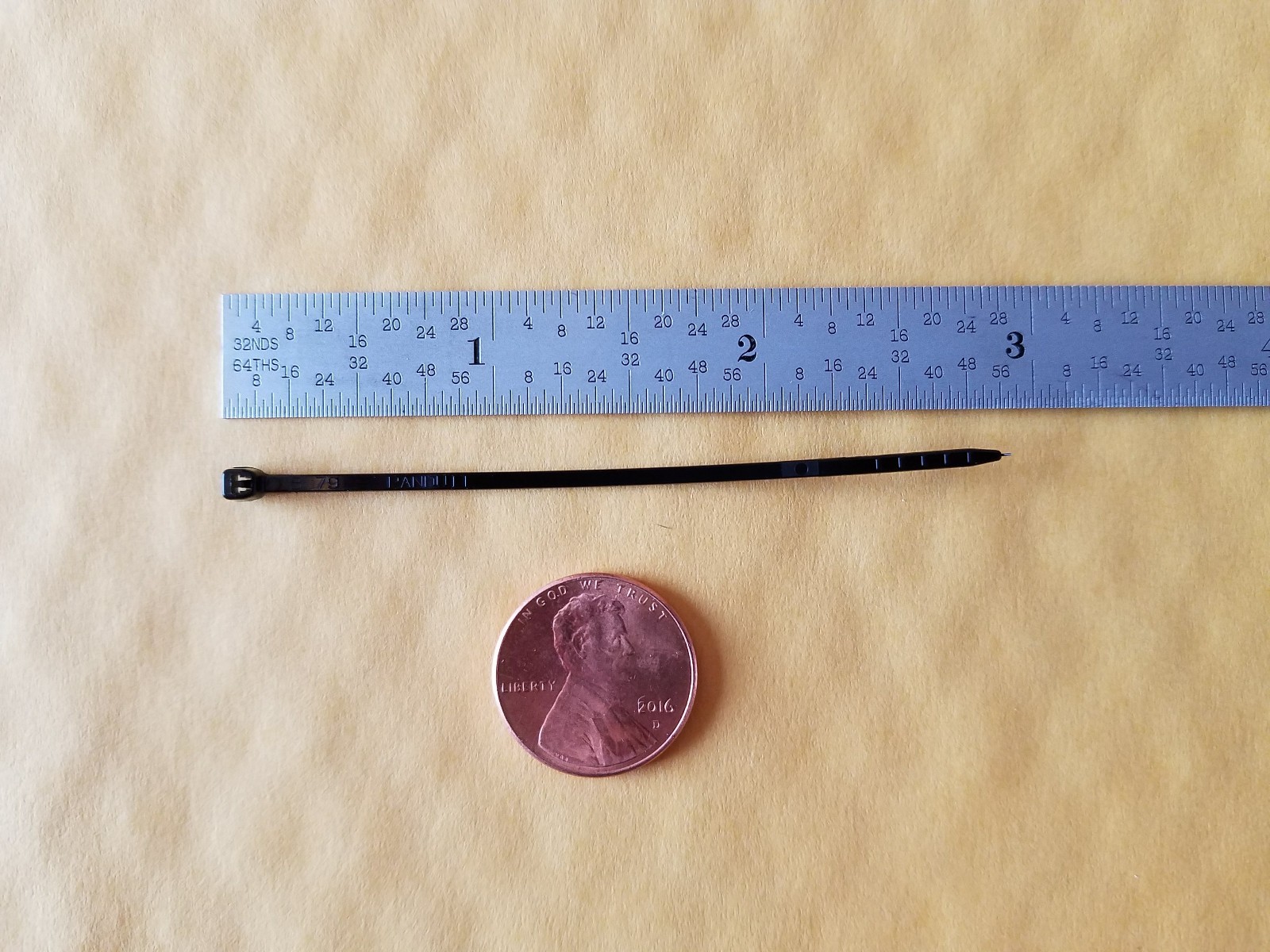 2-13/16″ 71mm Submicro Micro Mini Cable Ties Zip Ties BLACK 100ea.