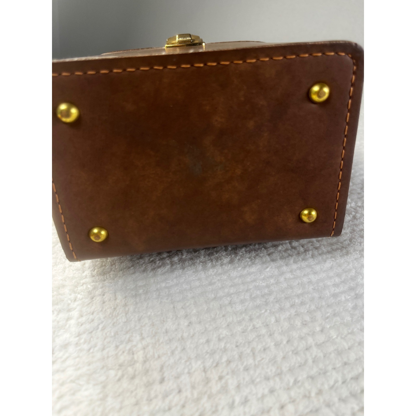 Bird Electronic Thruline Brown Faux Leather Hard Carrying Case Meter Box Vintage