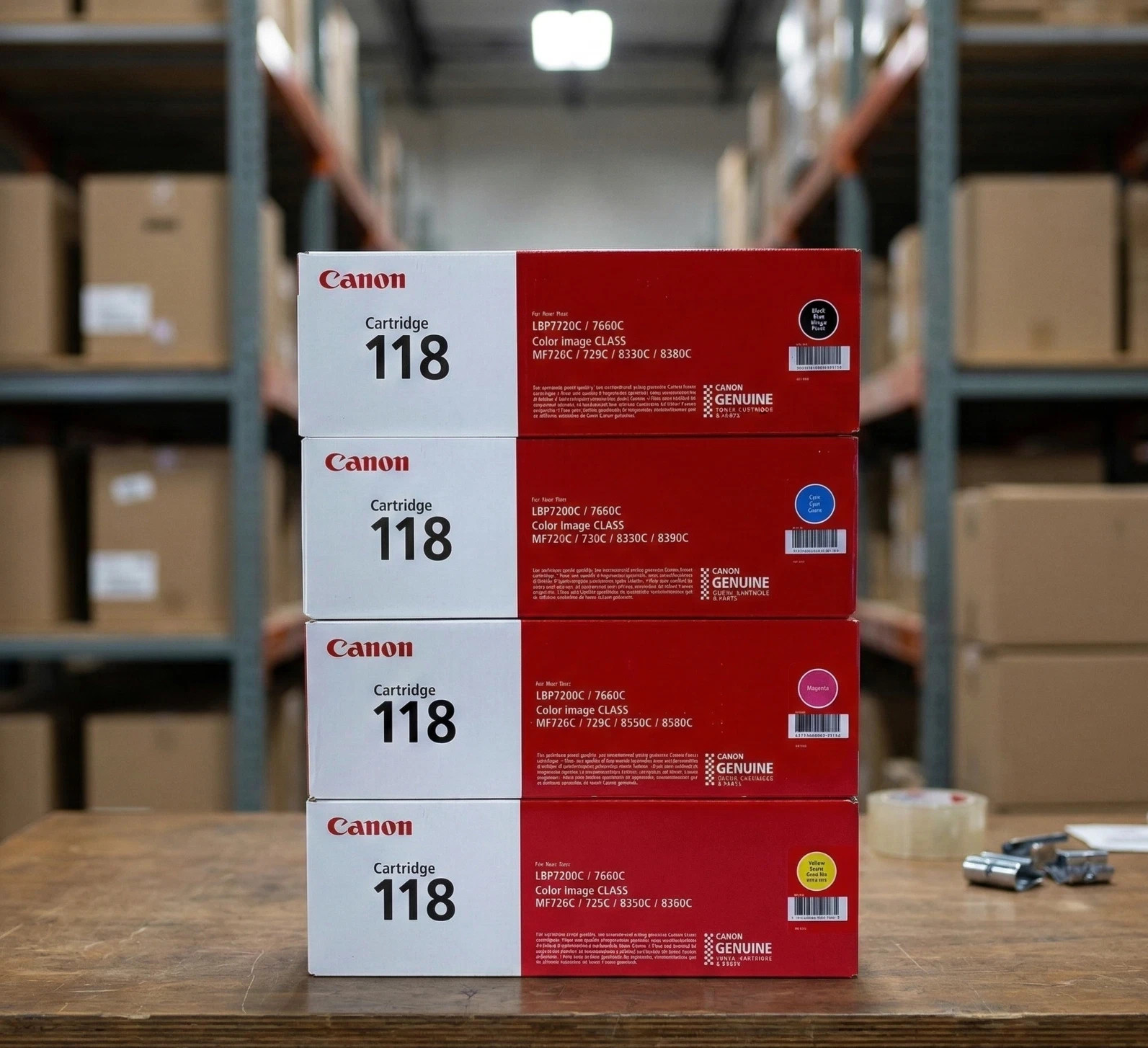 Canon 118 Toner 4-Pack | Black Cyan Magenta Yellow | For MF8580Cdw MF8380Cdw