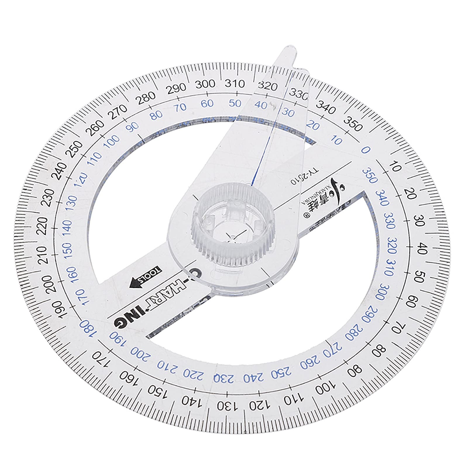 360° Protractor Pack of 2 Protactors Plastic Protractor Math Protractors Clea…