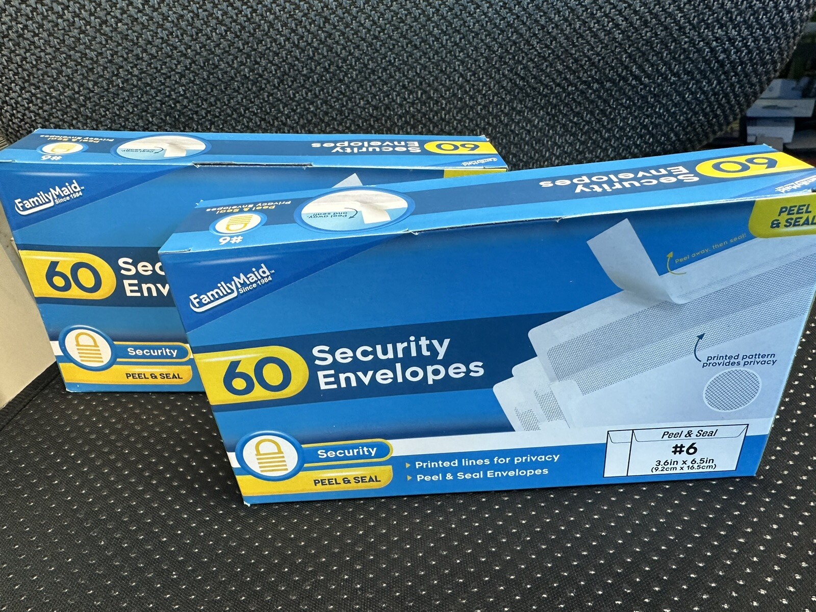 2 Boxes Total 120 Peel & Self Seal White Security Envelopes 3.6 in X 6.5 in