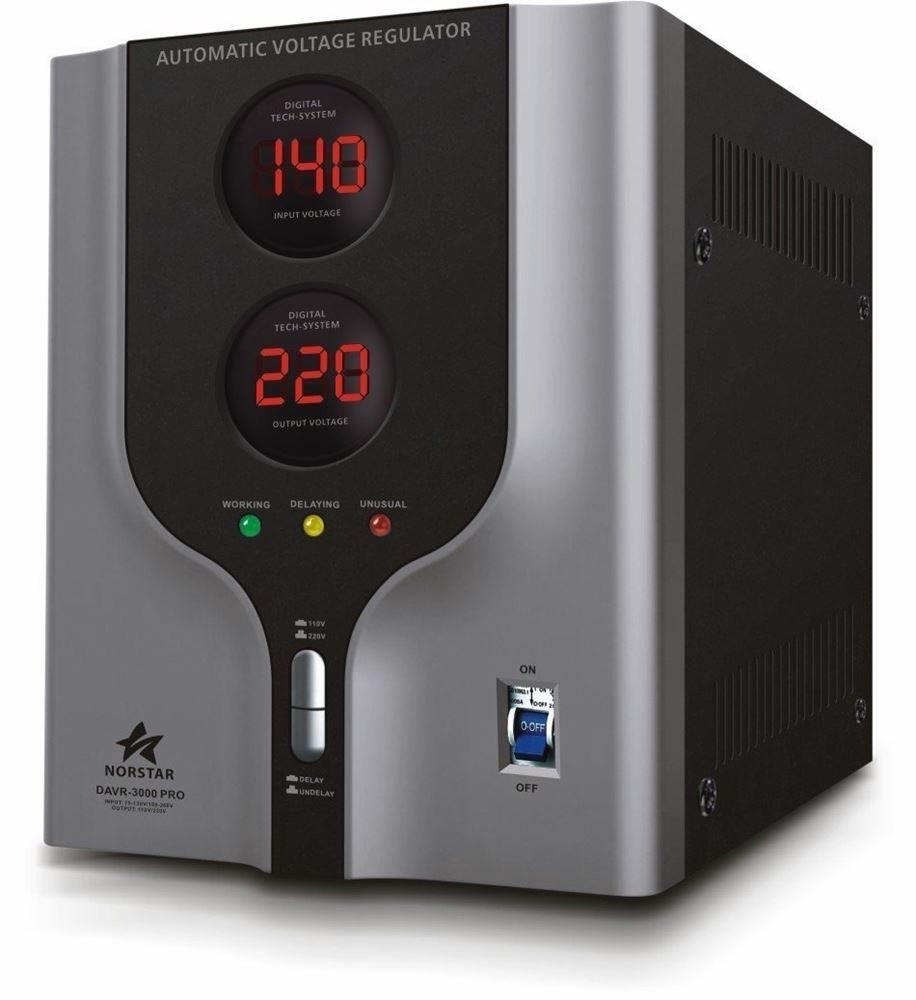 NORSTAR DAVR-3000 PRO Automatic Voltage Regulator 220V 3000VA Overload Protecti…