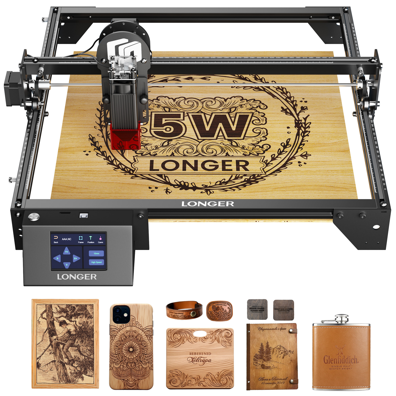 Longer Ray5 5W Laser Engraver, 5W Laser Cutter and High Precision Laser Engraver