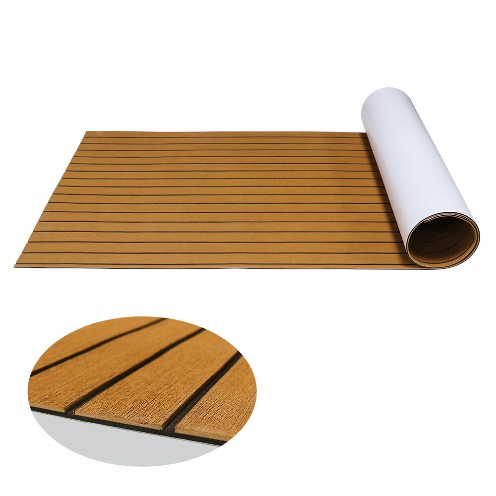 106*35″ Yacht RV Boat Flooring Decking Sheet Pad EVA Foam Faux Teak Marine Mat