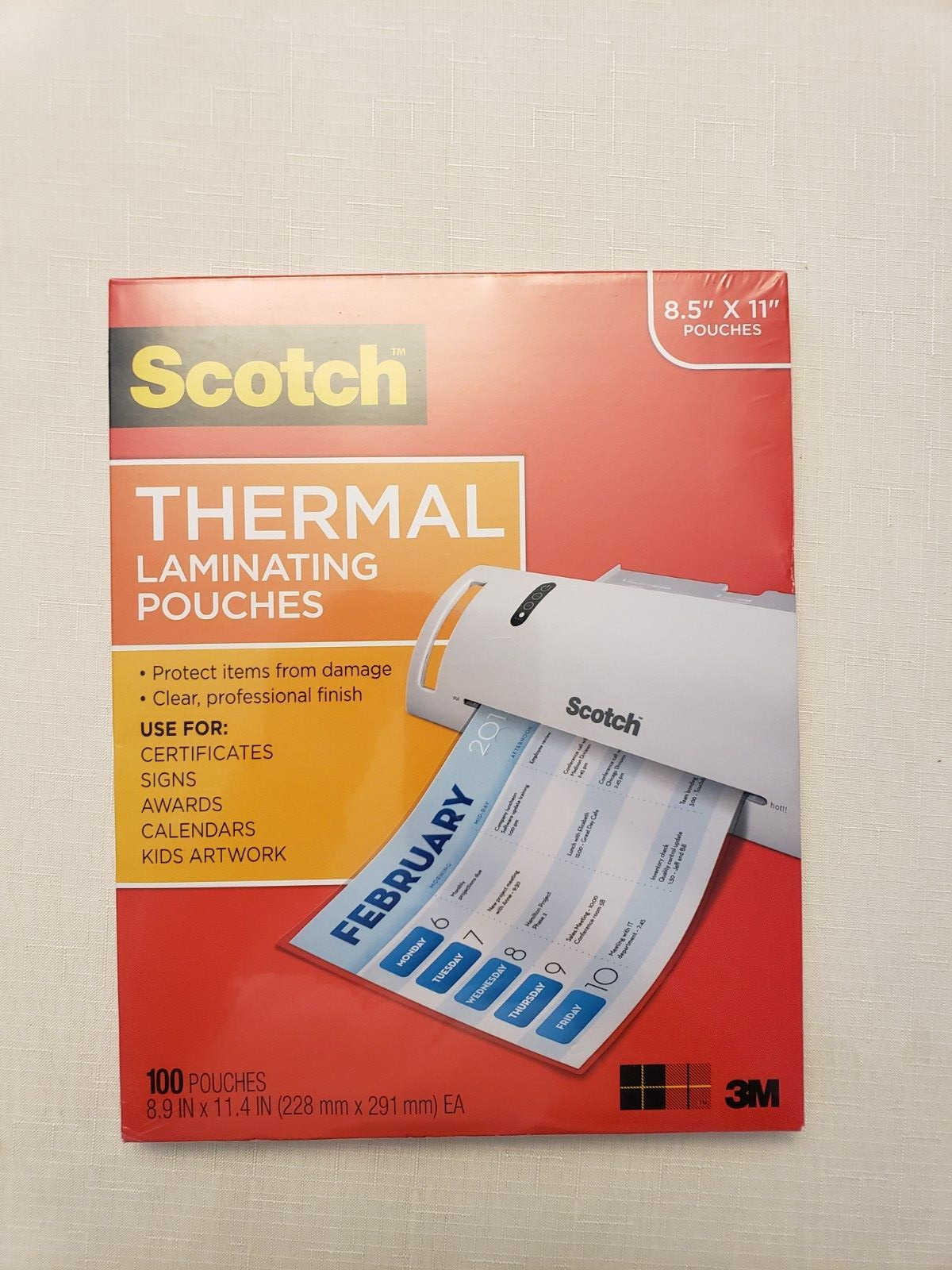 Scotch Thermal Pouches (100) 8.9 BY 11.4 & (20) 5.2 IN BY 7.2IN NEW