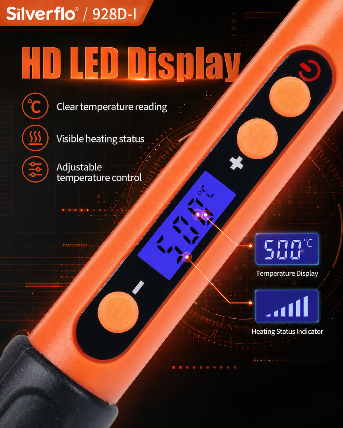 Silverflo 928D-I 100 W Electric Soldering Iron Kit Welding Desoldering Tool Set