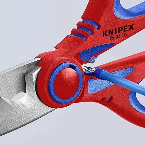 KNIPEX Tools 95 05 10 SBA Electricians’ Shears with Crimp Area for Ferrules,