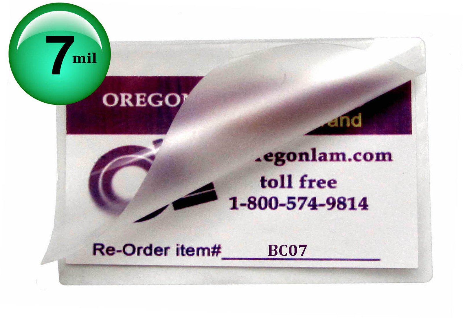 Hot Laminating Pouches 2-1/4 x 3-3/4-inch Business Card [pack of 100] 7 Mil