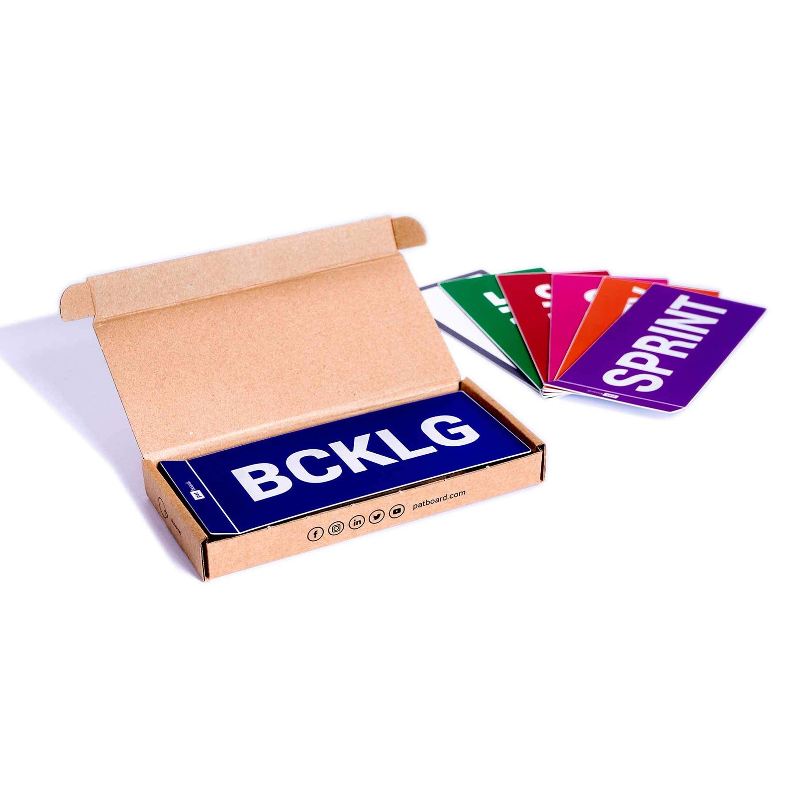 PATboard Scrum Board And Kanban Board Magnetic – Set 7 Column Cards (BCKLG