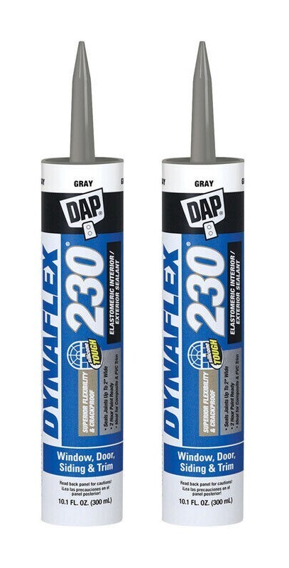 2x Dynaflex 230 10.1 oz. Gray Premium Latex Exterior/Interior Silicone Sealant