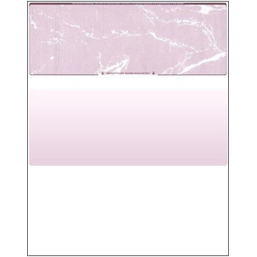 25 Blank Check Stock Paper – Check on Top – Burgundy