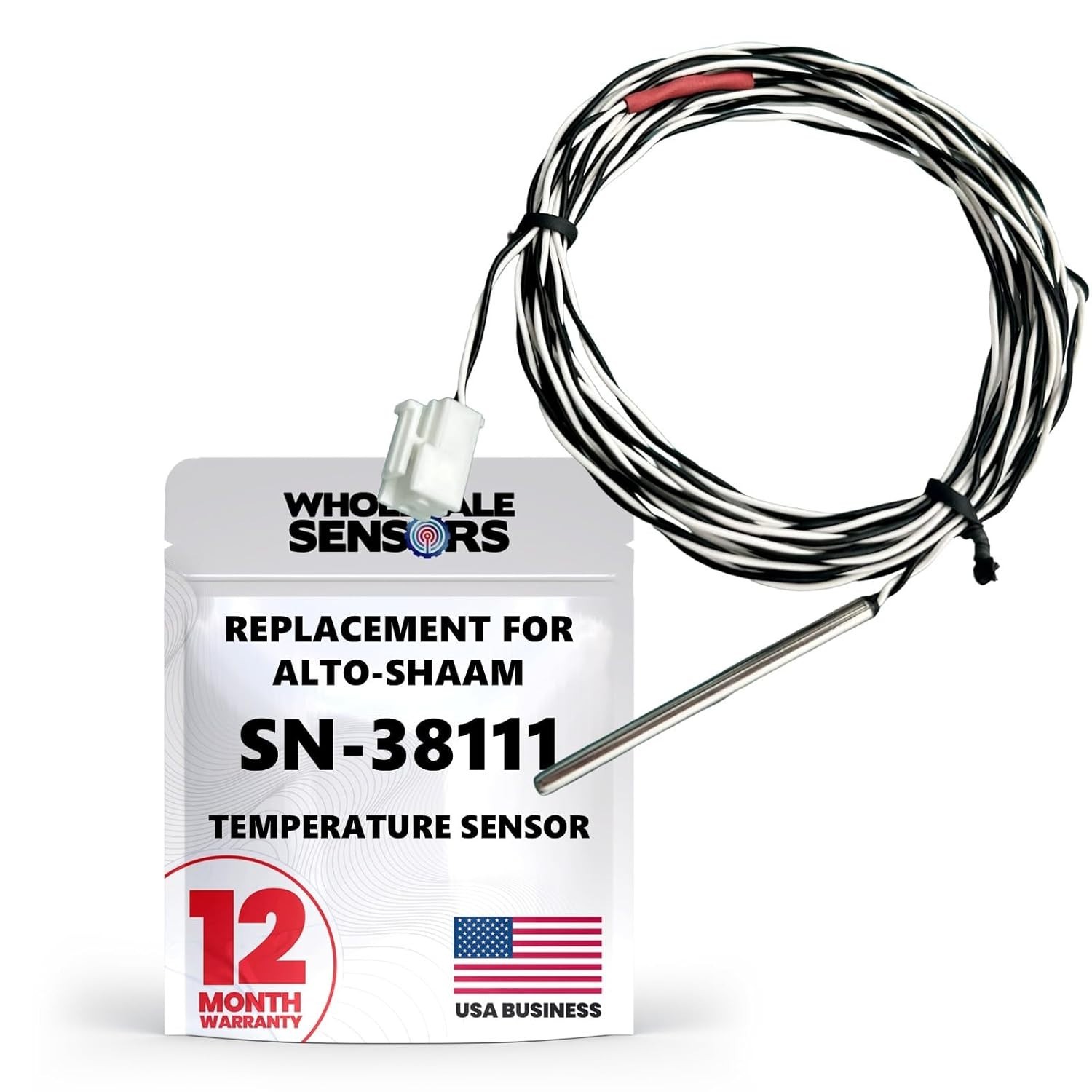 Replacement Alto-Shaam SN-38111 Temp Control Probe, 1kOhm RTD, 12 Month Warranty