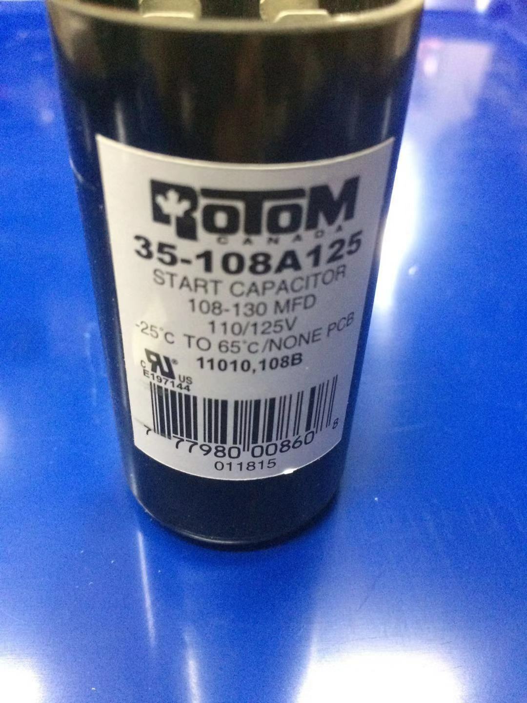 ROTOM 35-108A125 START CAPACITOR 110/125V 108 – 130 MFD