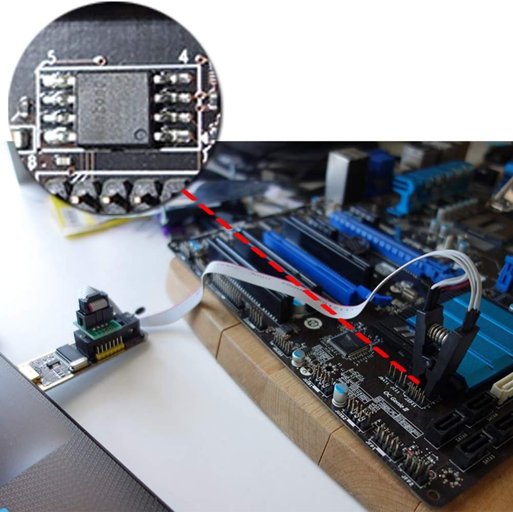 SOIC8 Clip & CH341A USB Programmer for Efficient BIOS Chip Programming