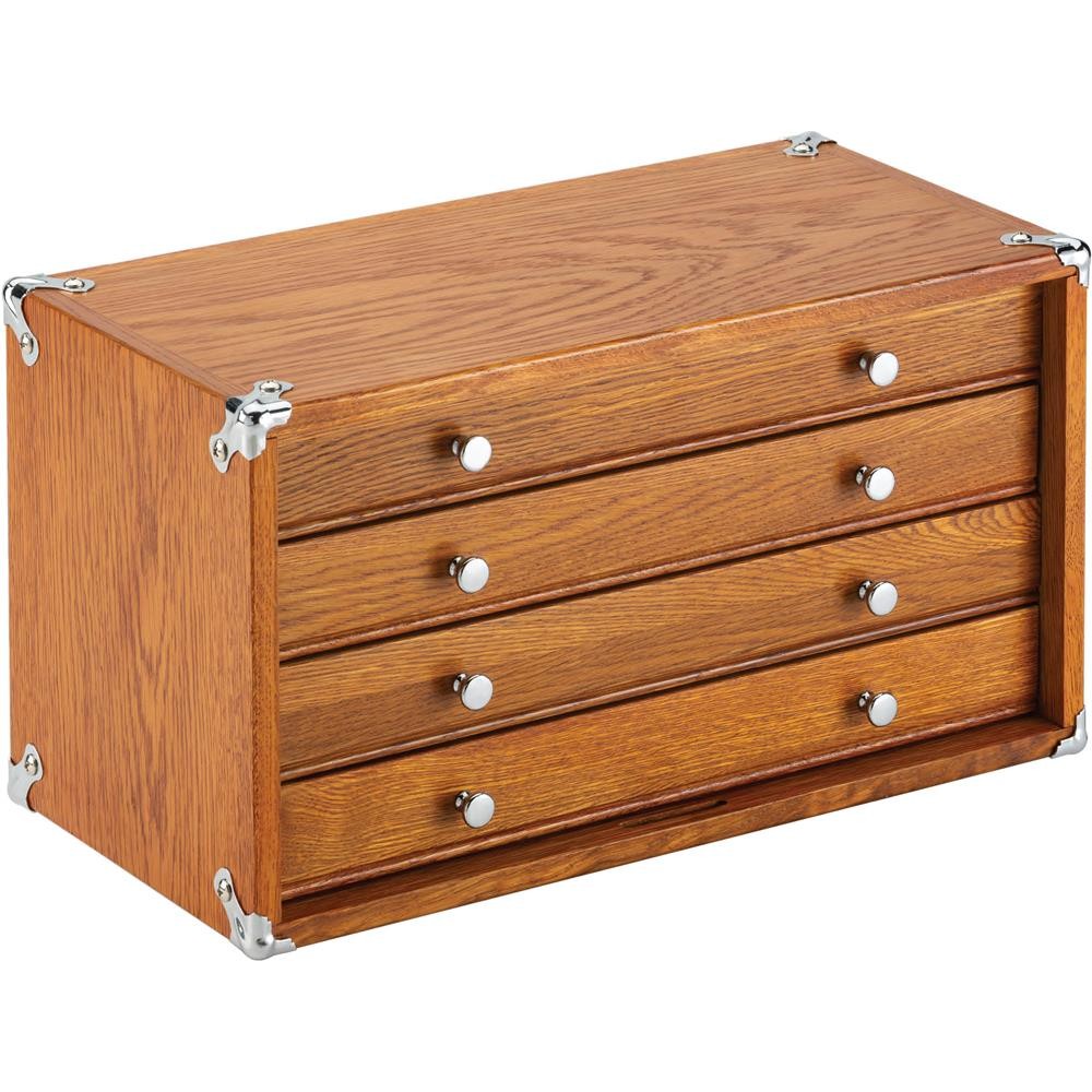 T33822 4-Drawer Oak Chest