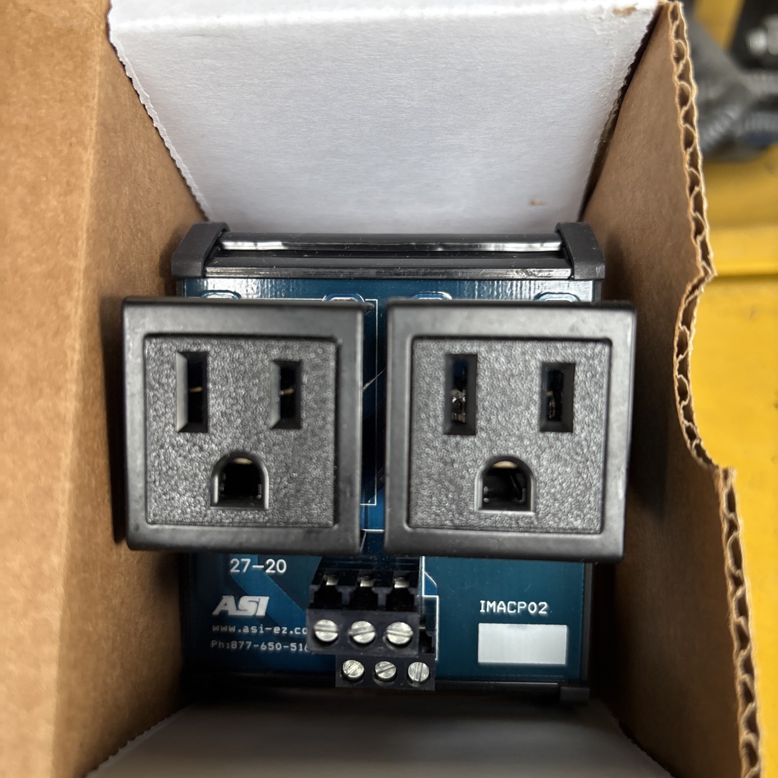 Asi Electronics IMACP02 Duplex AC Power Outlet FNOB