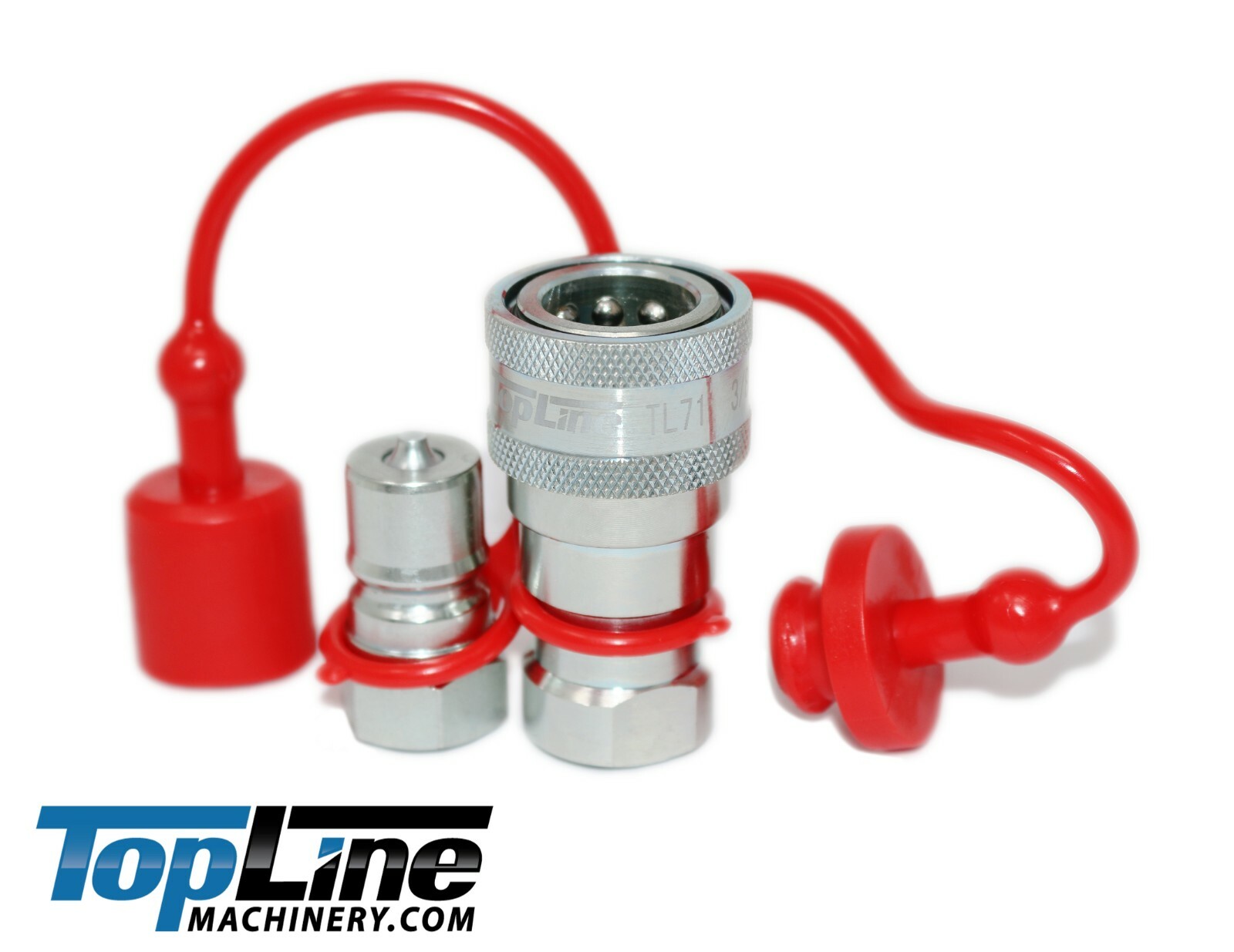 TL76 1/4″ NPT ISO 7241-A Quick Disconnect Hydraulic Coupler Set Poppet Valve