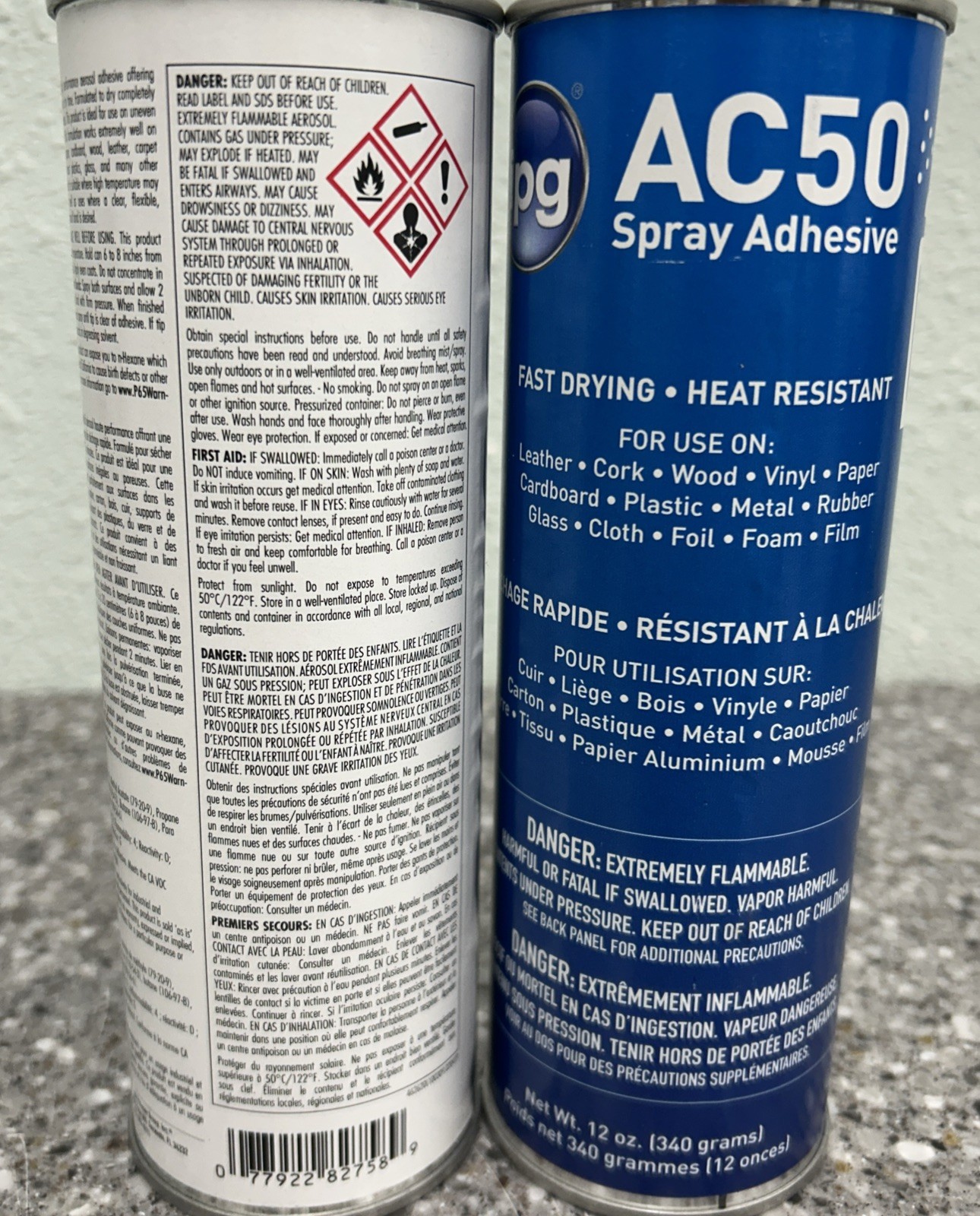 2 Pack IPG 82766 AC50 Spray Adhesive Brand New Fast-Drying Aerosol Adhesive