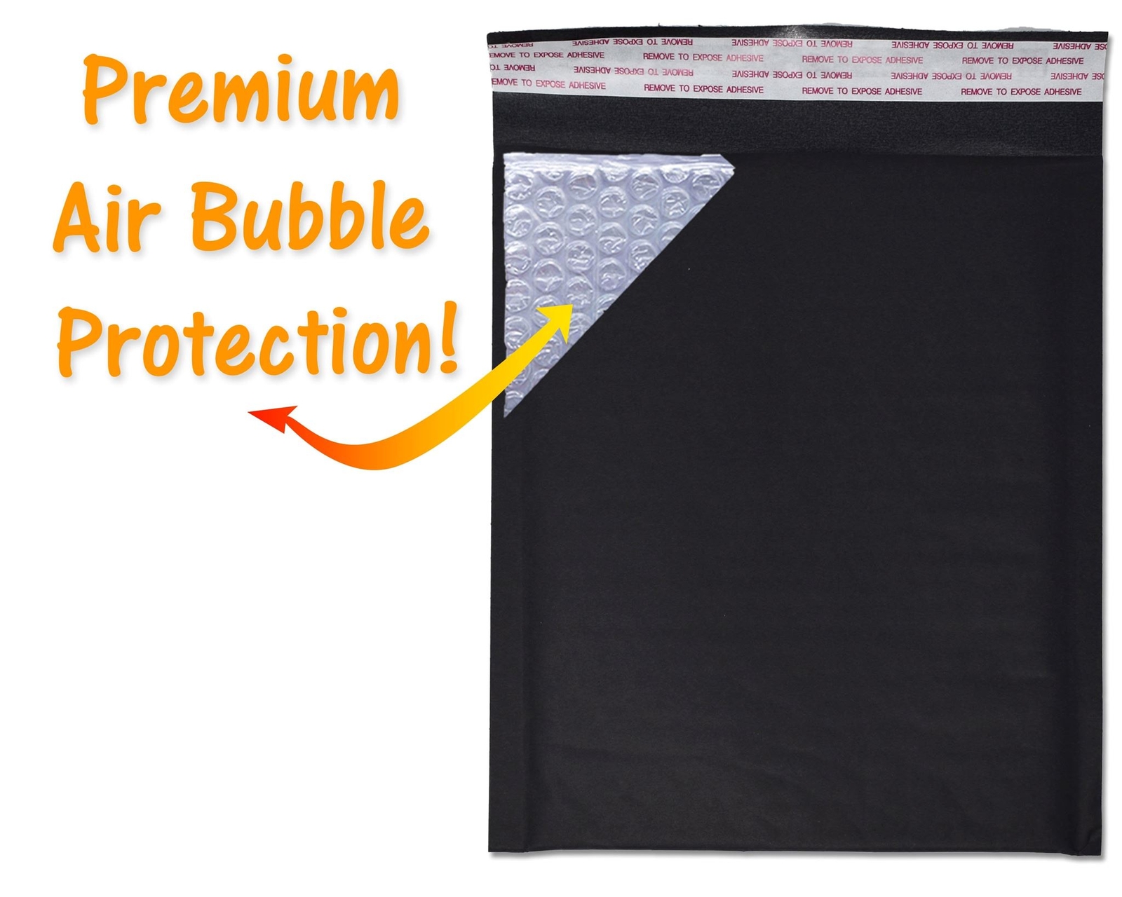 4×8, 6×10, 8×12 Combo! Black Matte Kraft Bubble Mailers! Made from Recycled Pa