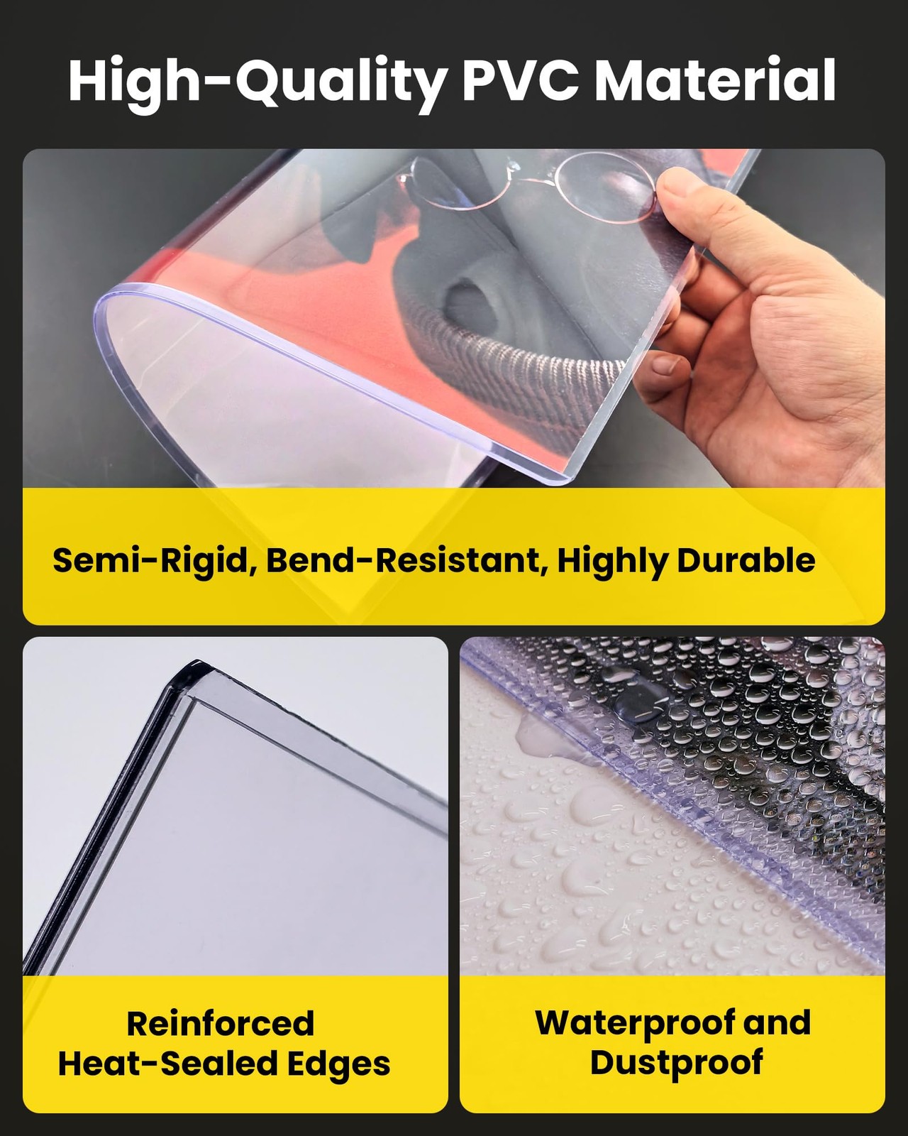 9×12 Toploader – Clear Semi-Rigid PVC Sheet Protectors, Hard Plastic Sleeves …