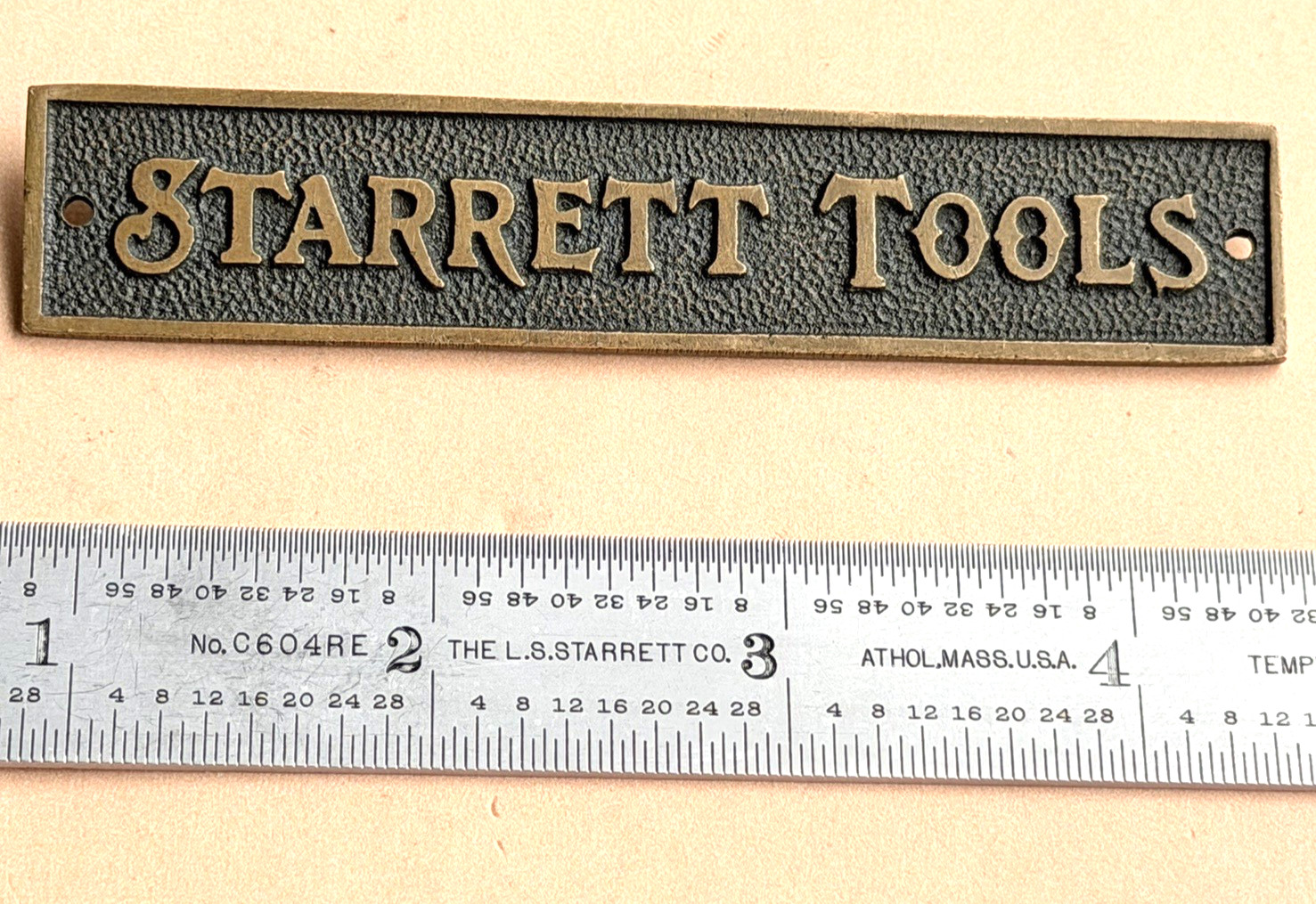 STARRETT No.C604RE-6 6” Long Spring-Tempered Steel Rule W/Inch Grad. USA Made