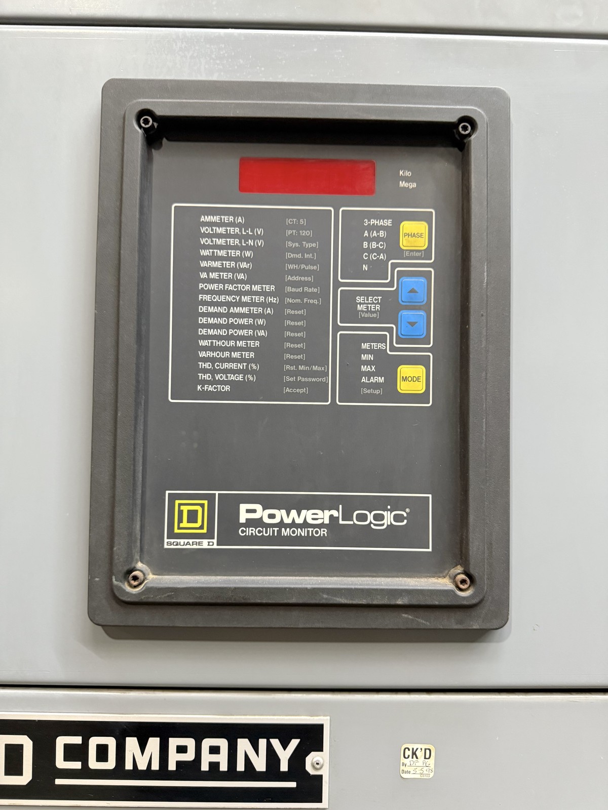 Square D QED 1600 Amp Switchboard 480/277V 4 Wire Distribution Panel & Breakers