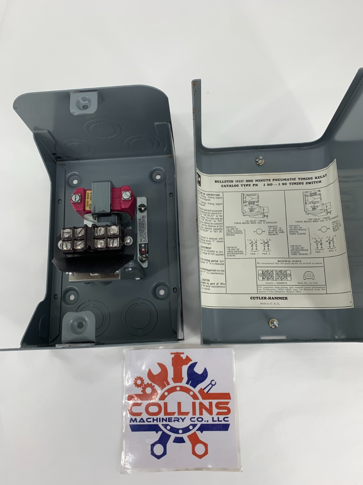 Cutler-Hammer 10337H293A 1-Minute Pneumatic Time Delay Relay 600V Timing Switch