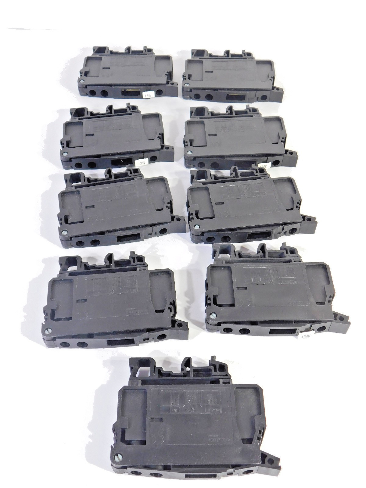 Lot of 9 Each Entrelec FEM 13U / FEM13U Terminal Blocks DIN Rail Mount