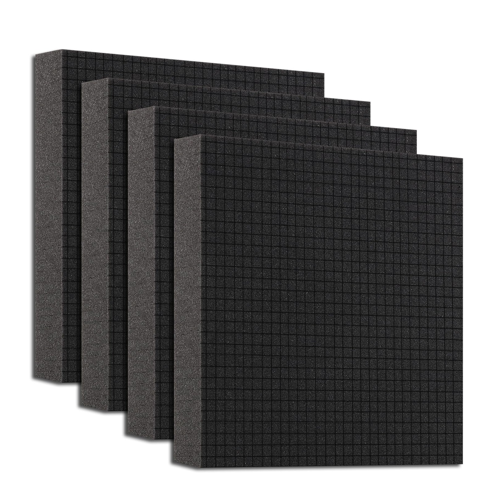 Pick Pluck Foam Sheets 12x12x2 Inch Grid Foam Inserts Toolbox Case Craft 4 Pcs